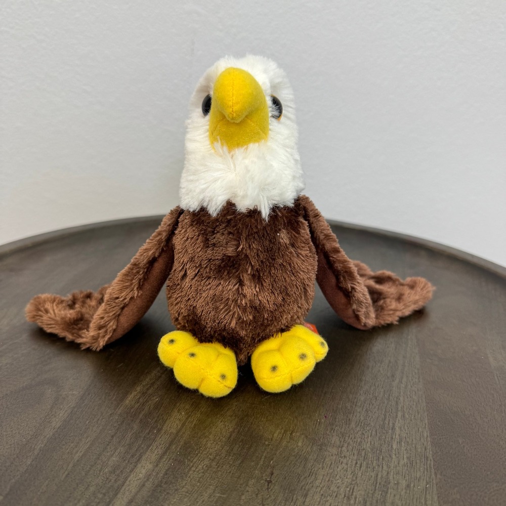 Wild Republic Bald Eagle‎ Plush Stuffed Animal Toy Bird Kids Brown White Soft